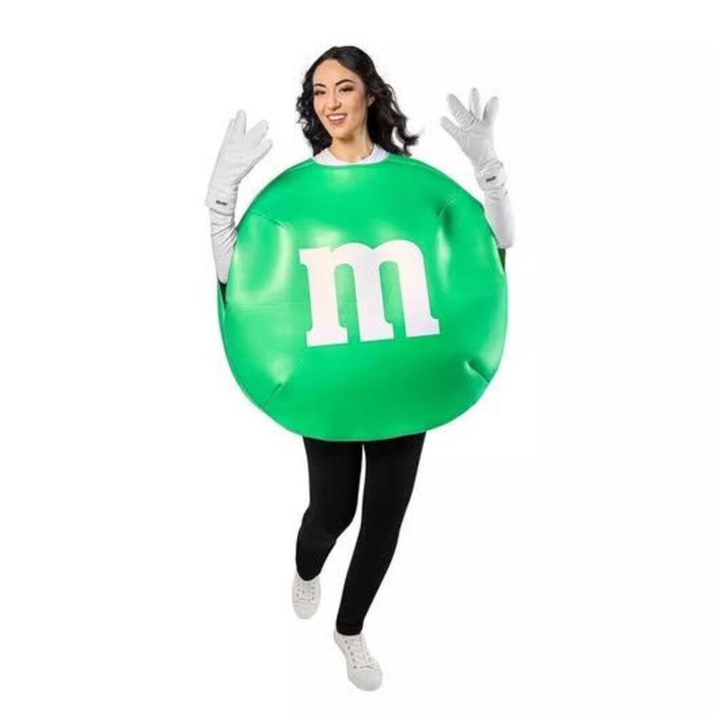 NWT Rubies Green M&M Adult Costume - Unisex One Size Fits Most